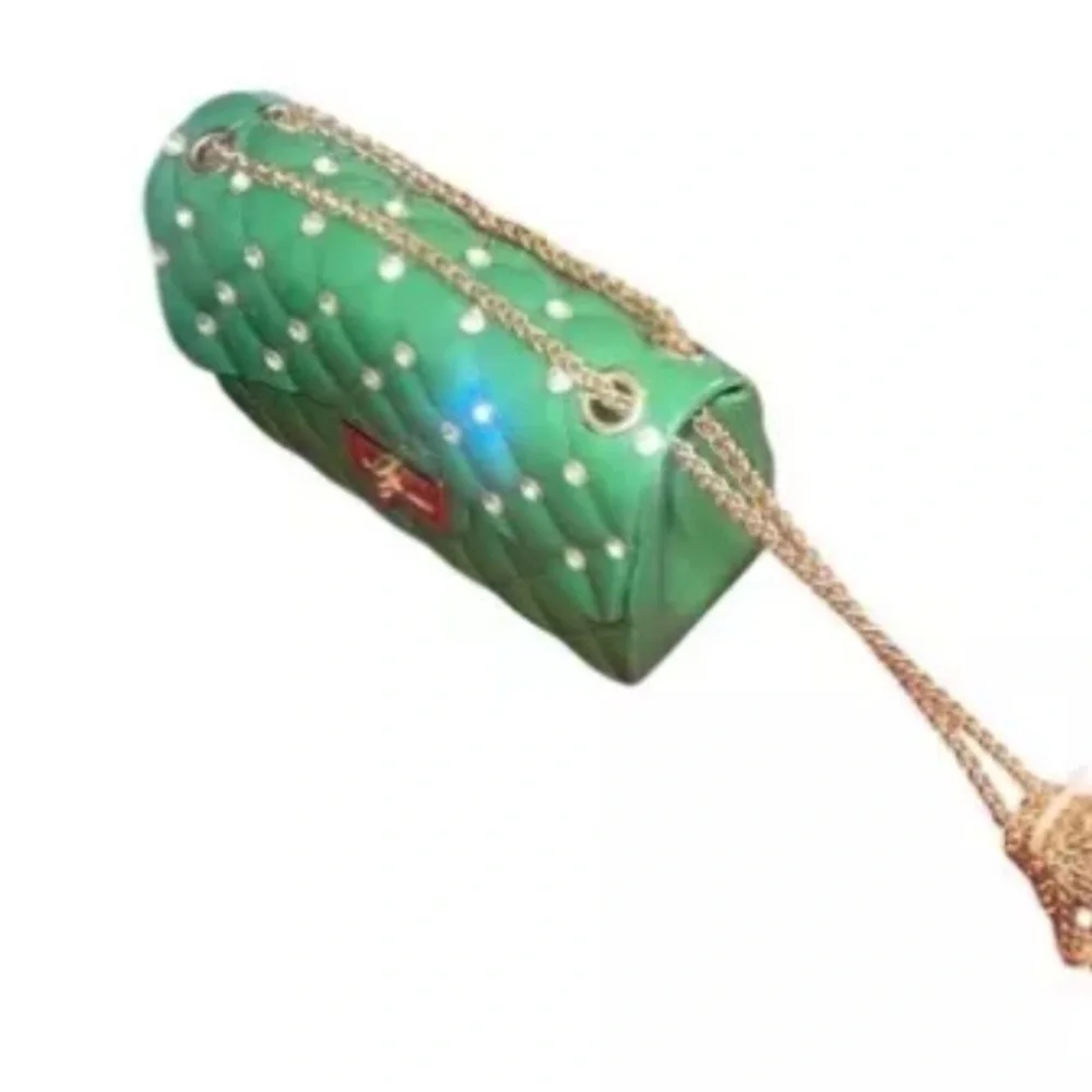 NEW💕JELLY CROSSBODY FASHION BAG W RHINESTONES - Picture 3 of 6